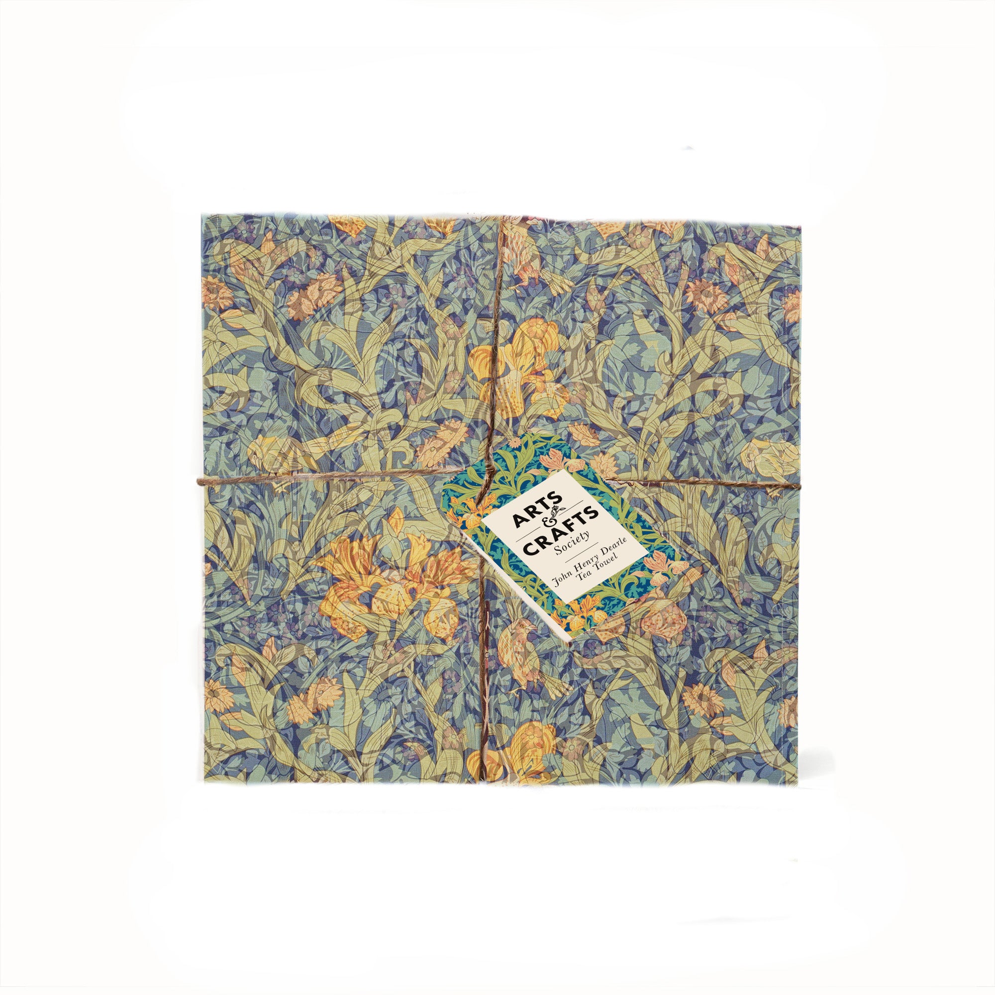 John H. Dearle Iris torchon coton recyclé bleu