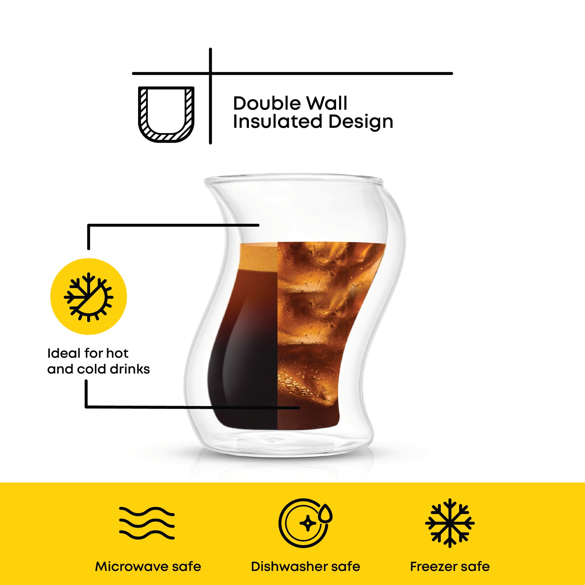 JoyJolt Pivot tasse espresso double paroi lot 2 6 cl