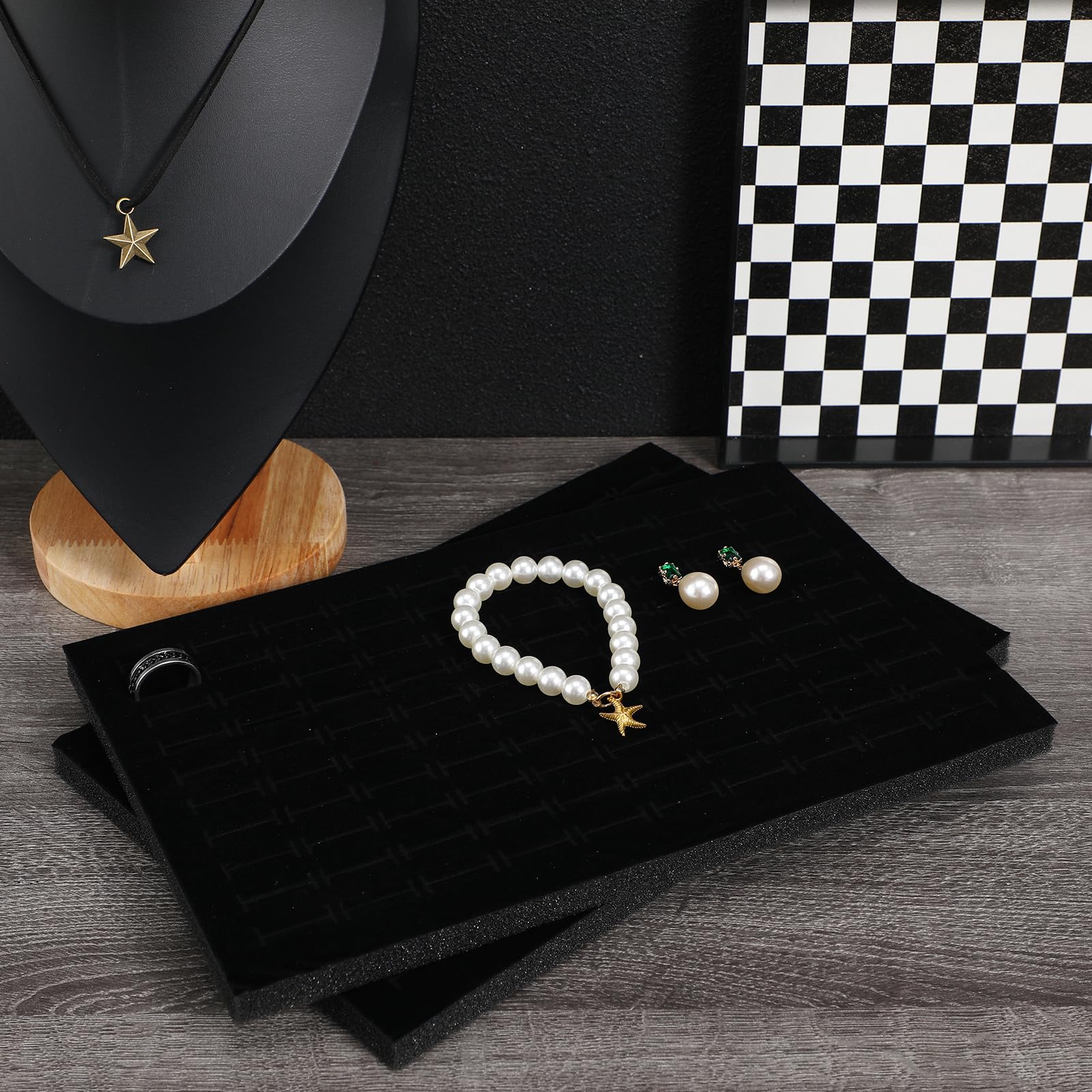 Alipis Insert Bijoux Mousse Éponge 100 Fentes Lot 5