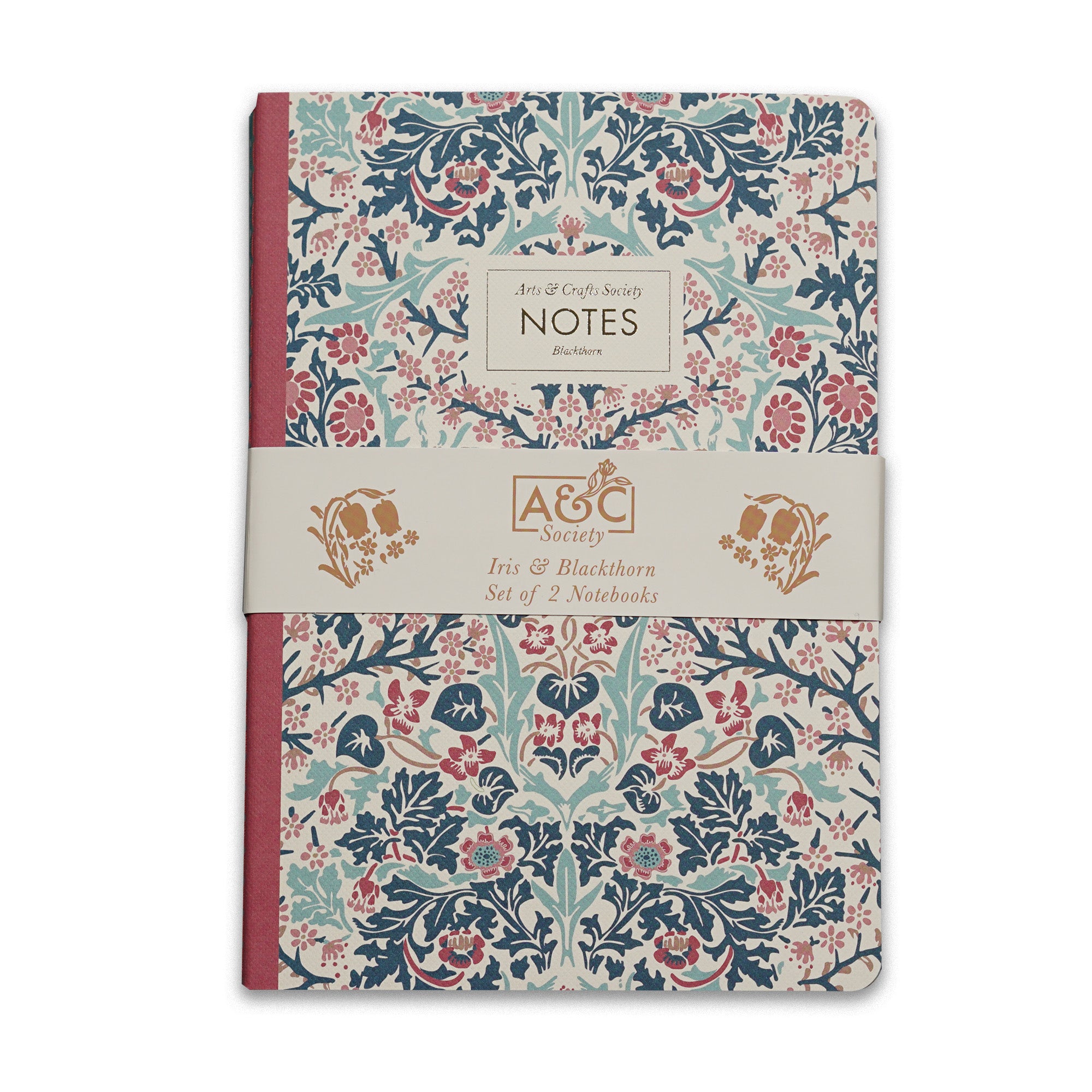 HMB Arts & Crafts Society Blackthorn Iris carnets A5 lot de 2