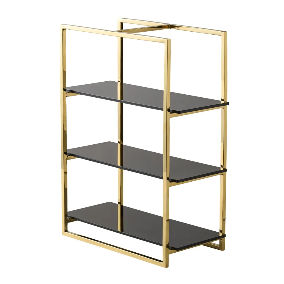 Artis présentoir à gâteaux 3 étages miroir doré