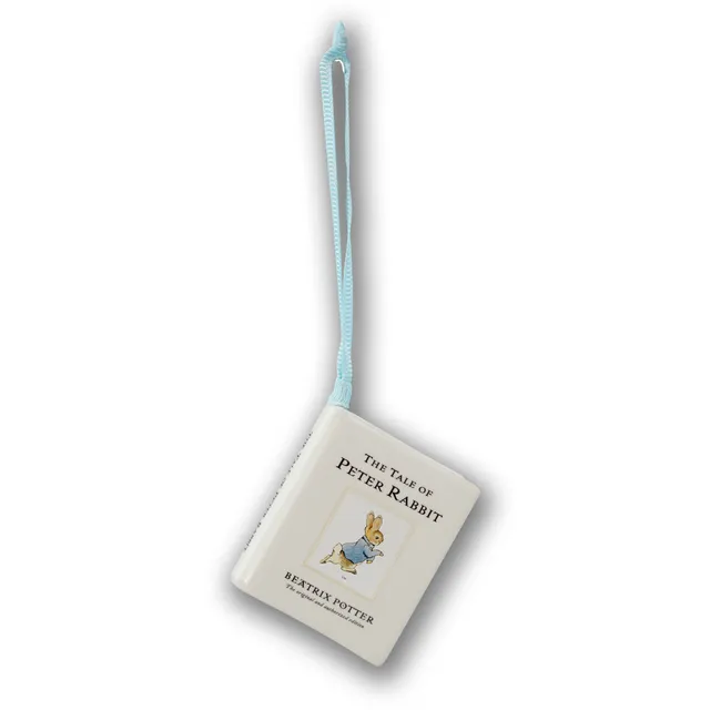 Peter Rabbit livre décoration à suspendre céramique blanche