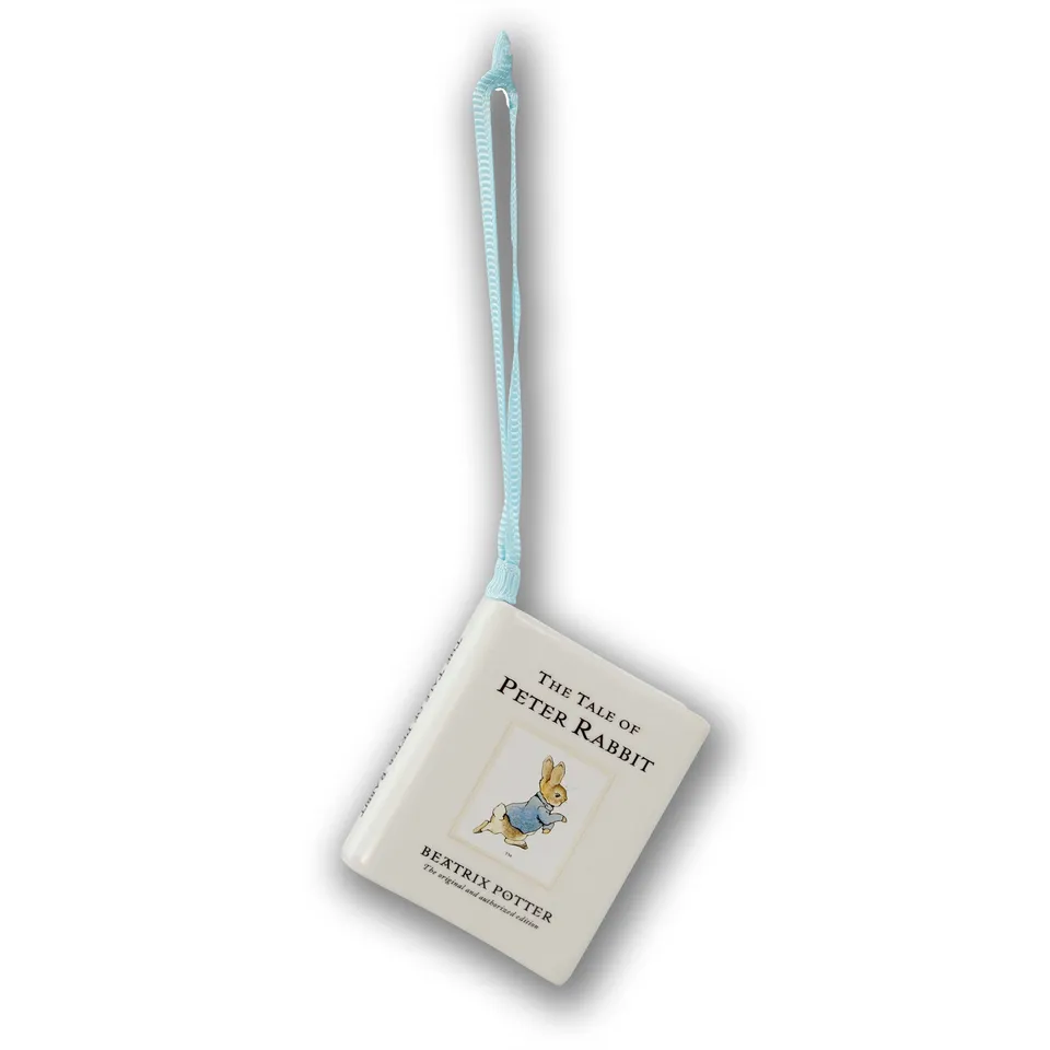 Peter Rabbit livre décoration à suspendre céramique blanche
