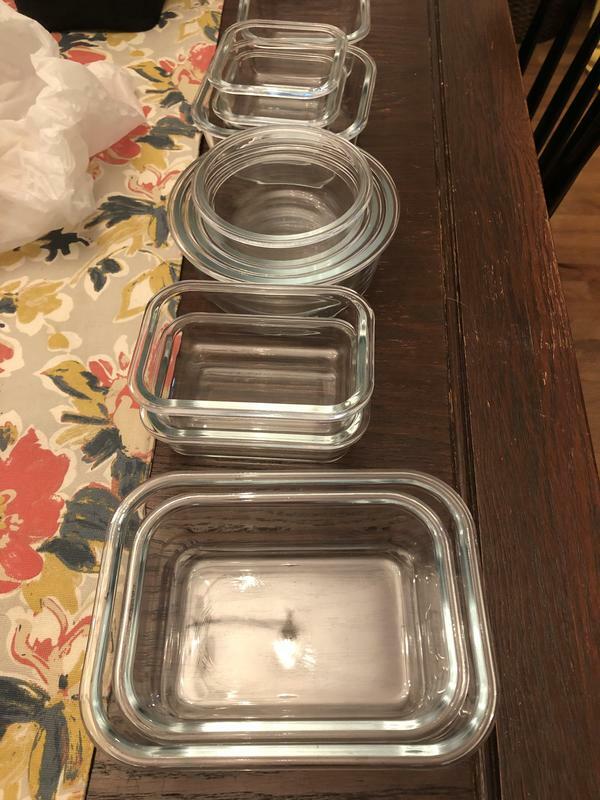 JoyJolt JoyFul boîte conservation verre lot de 12 vert