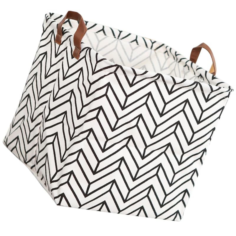 Alipis panier à linge pliable coton lin cube 32 cm