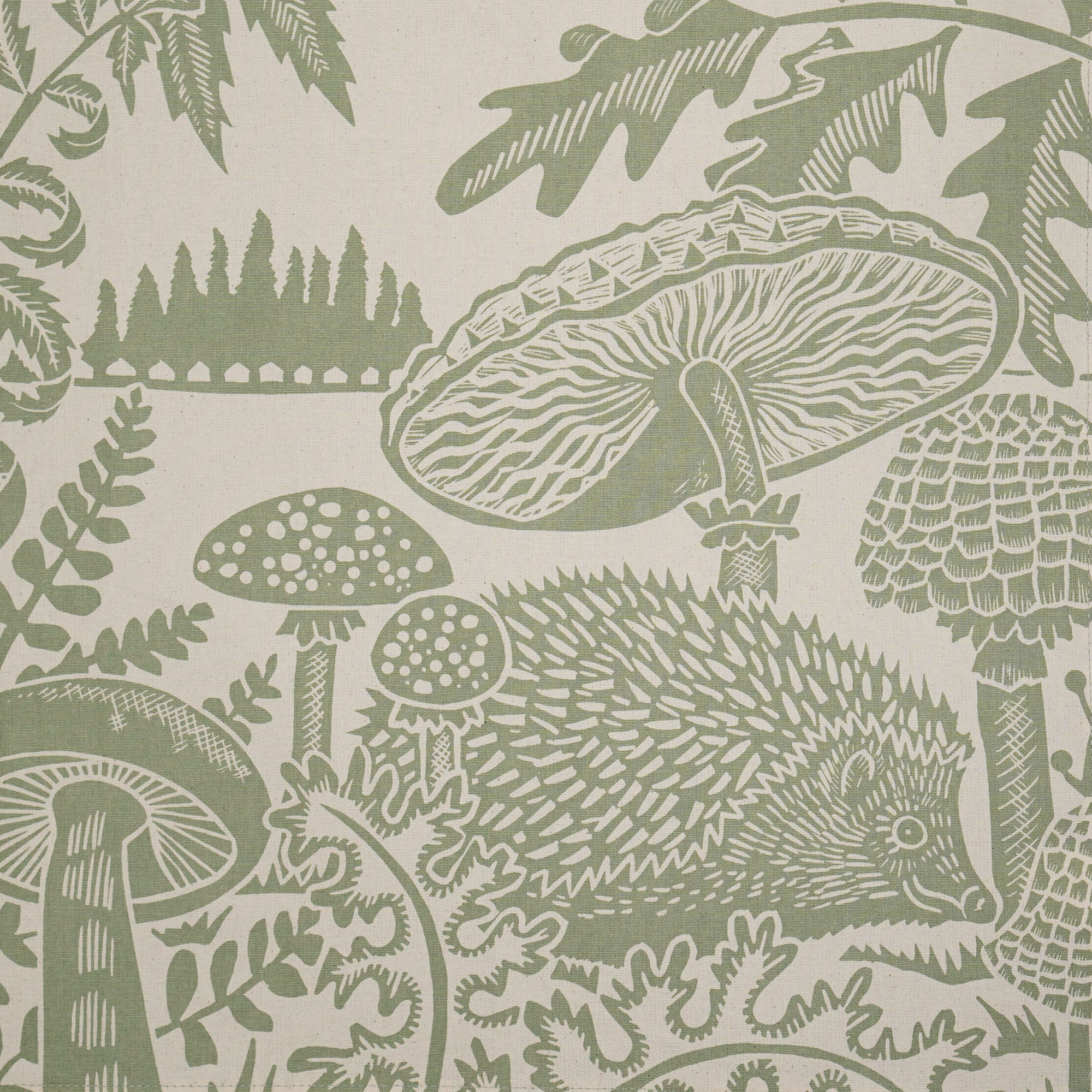 Kate Heiss Woodland torchon coton recyclé vert