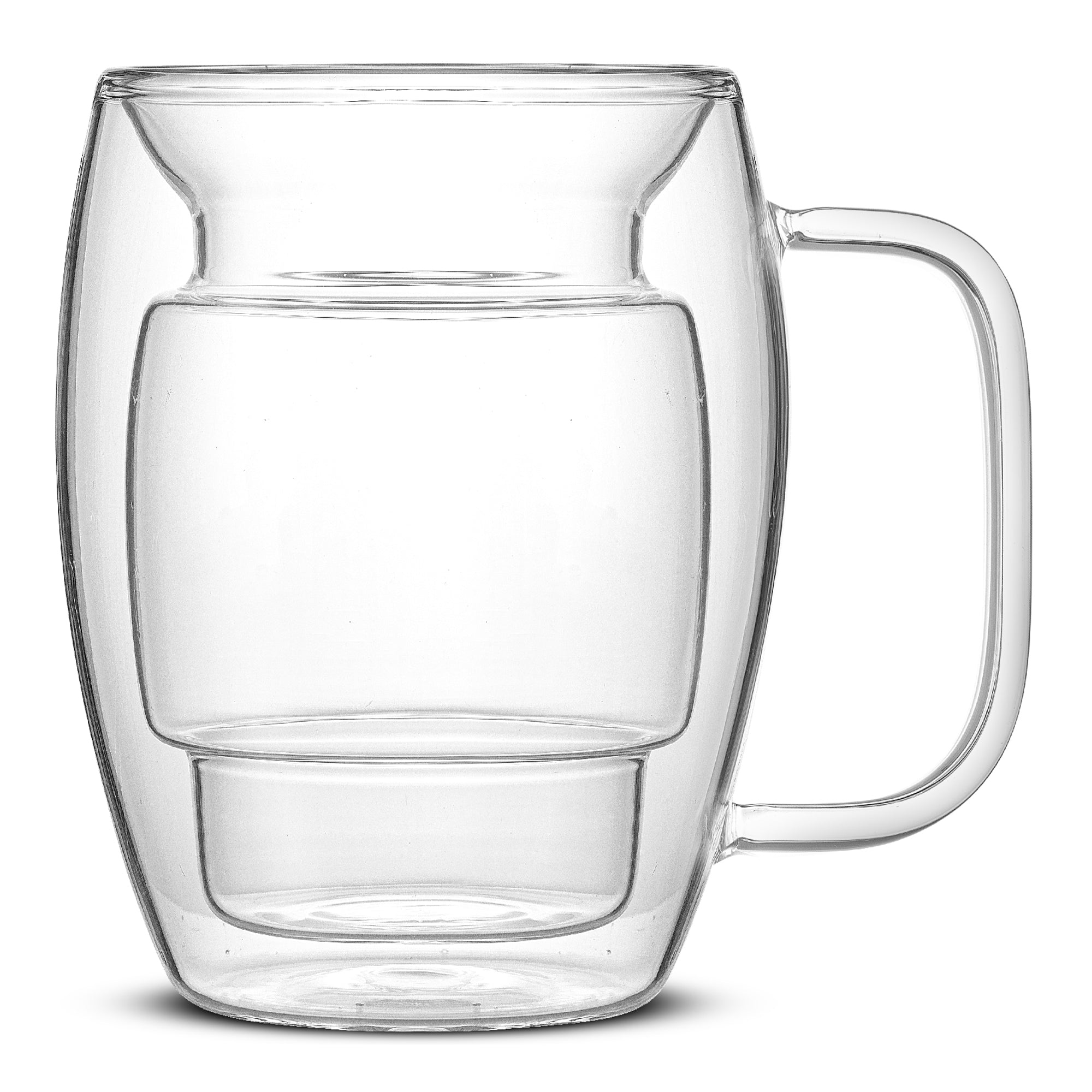 JoyJolt Cadus Double Wall mug verre 46 cl lot de 2