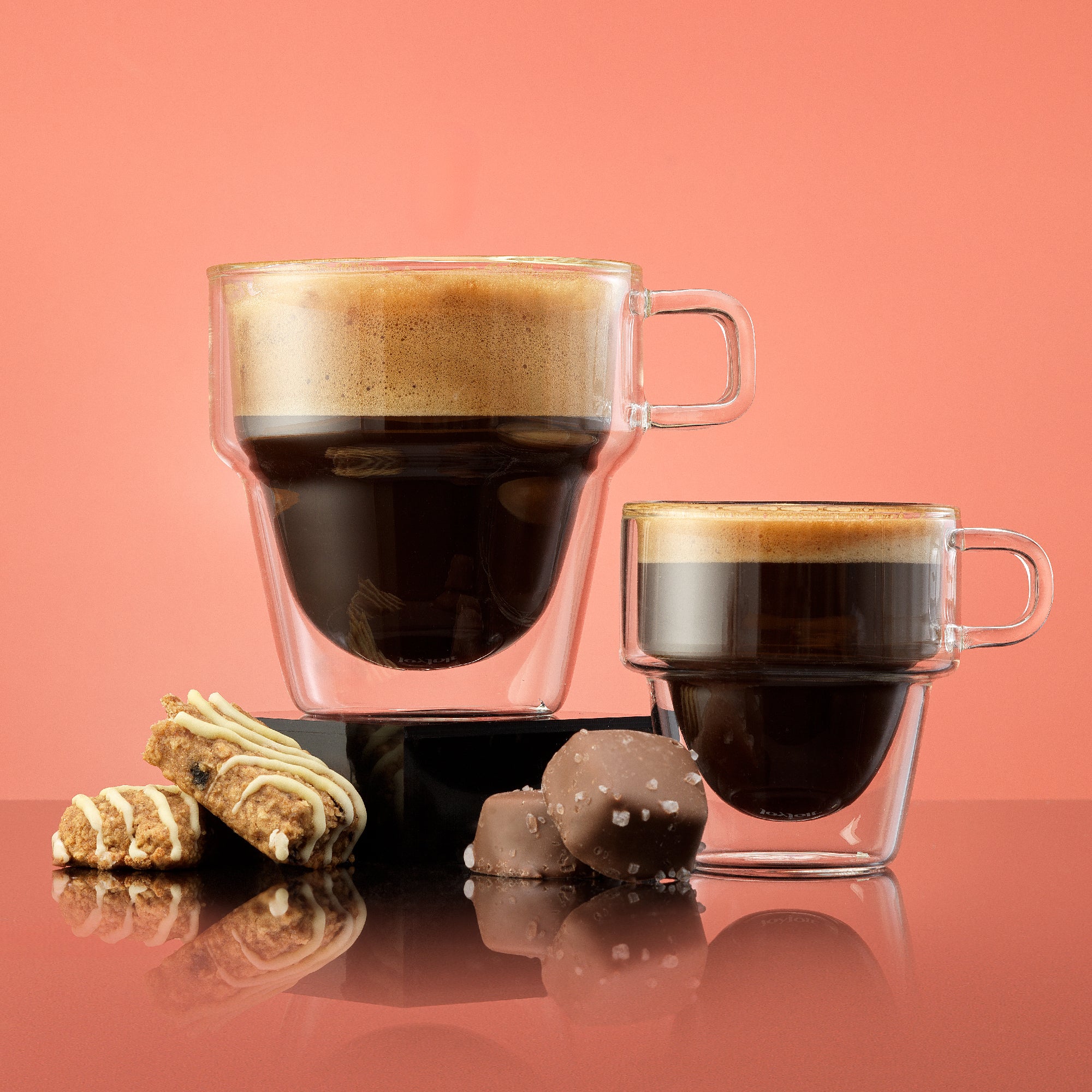 JoyJolt Stoiva verre espresso double paroi 15 cl lot 4