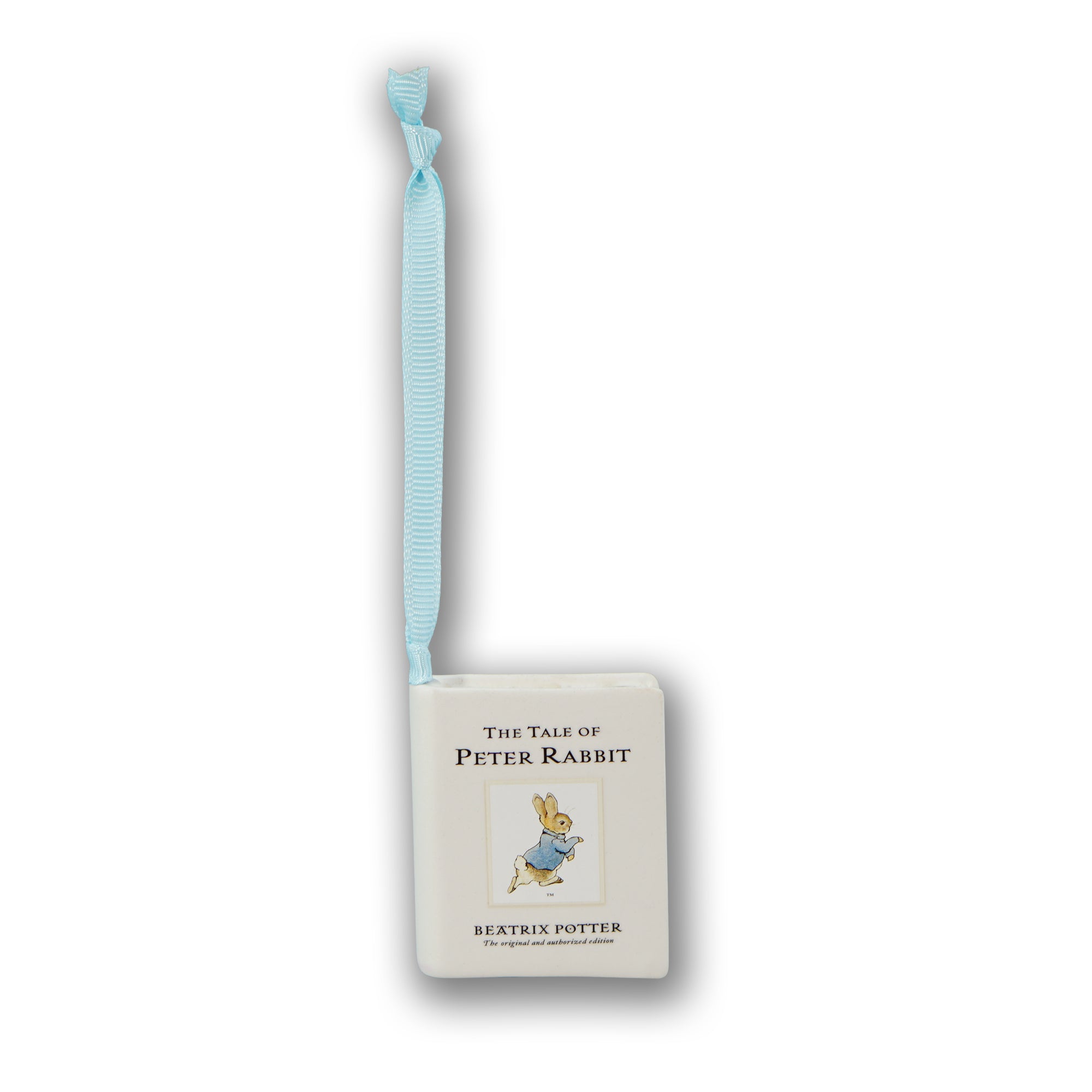 Peter Rabbit livre décoration à suspendre céramique blanche