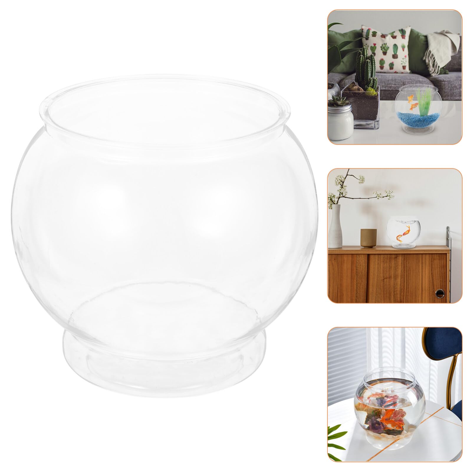Alipis bocal à poisson plastique transparent 15cm lot 3