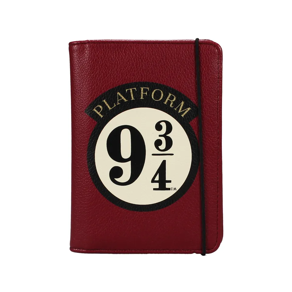 HMB Harry Potter Platform 9 3/4 étui passeport cuir vegan rouge
