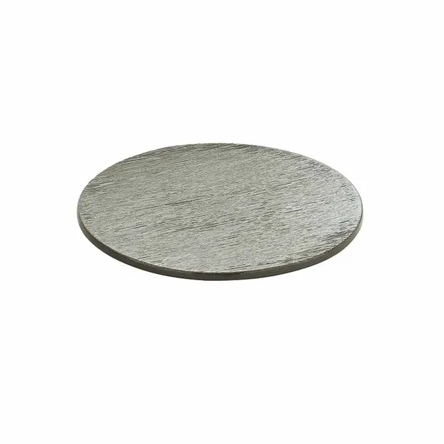 Artis Brush Grey Platform Round 15cm assiette grise ronde