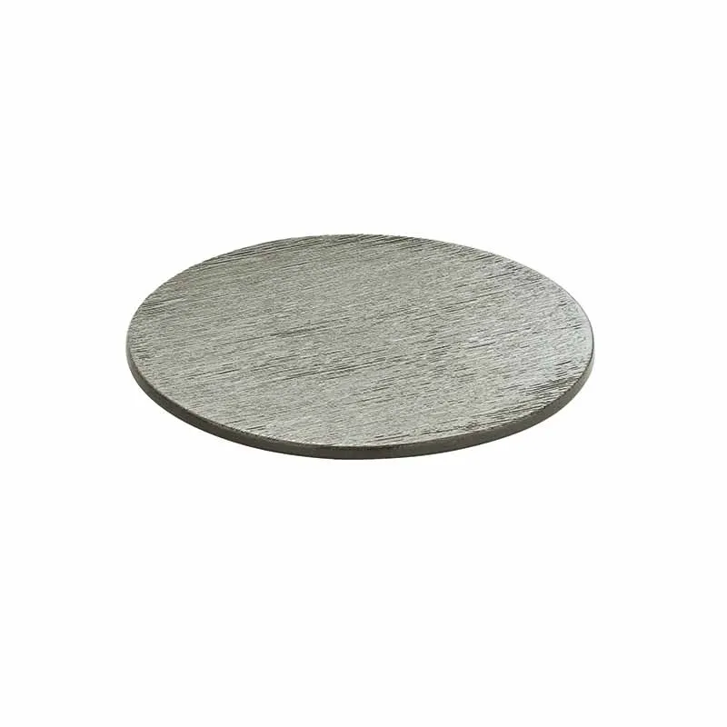 Artis Brush Grey Platform Round 15cm assiette grise ronde