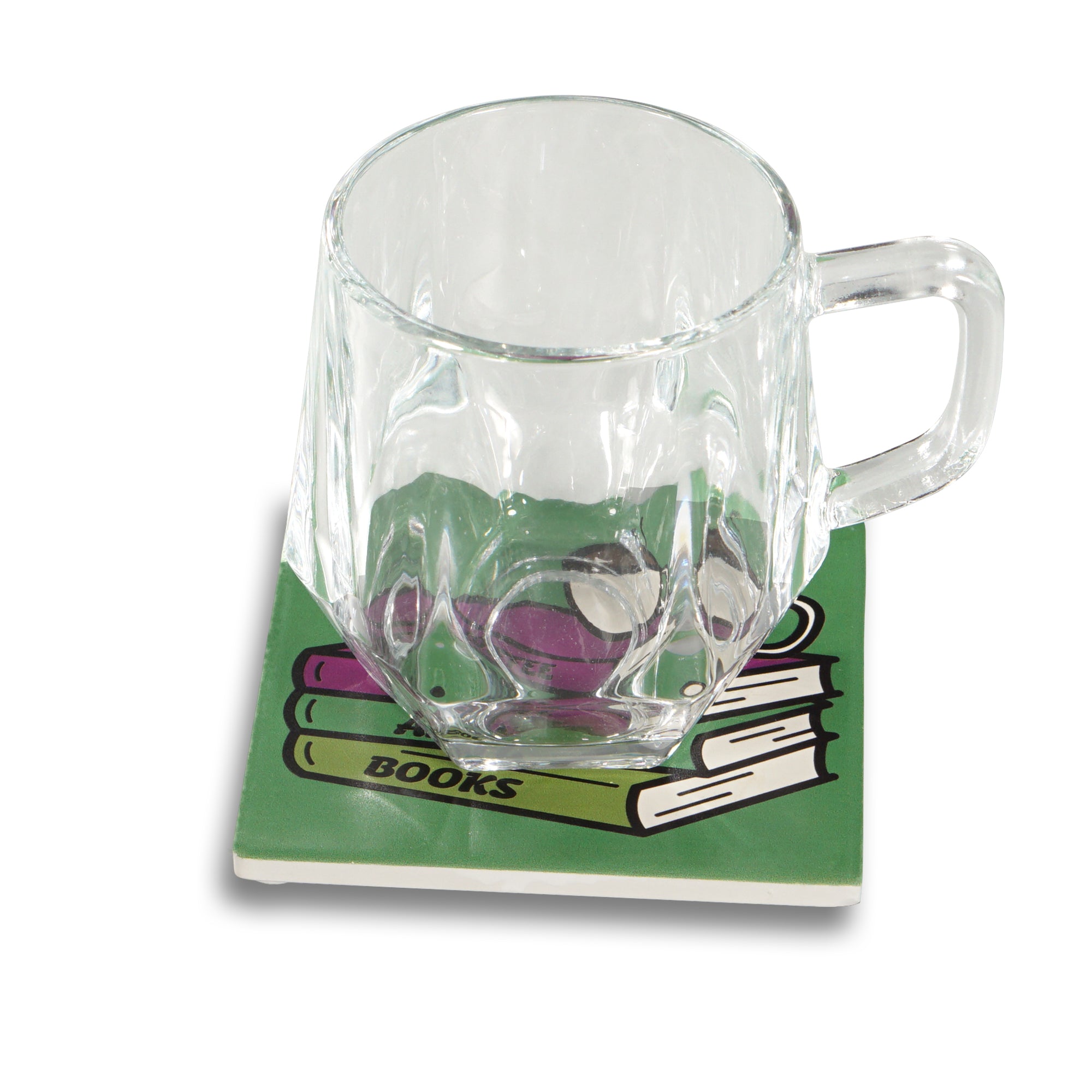 HMB Pulteney Press Coffee And Books dessous de verre vert 10 cm