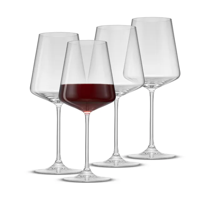 JoyJolt Sidney Burgundy verres à vin rouge lot de 4 cristal