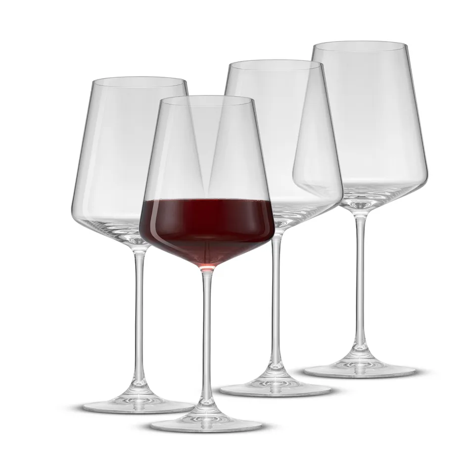 JoyJolt Sidney Burgundy verres à vin rouge lot de 4 cristal