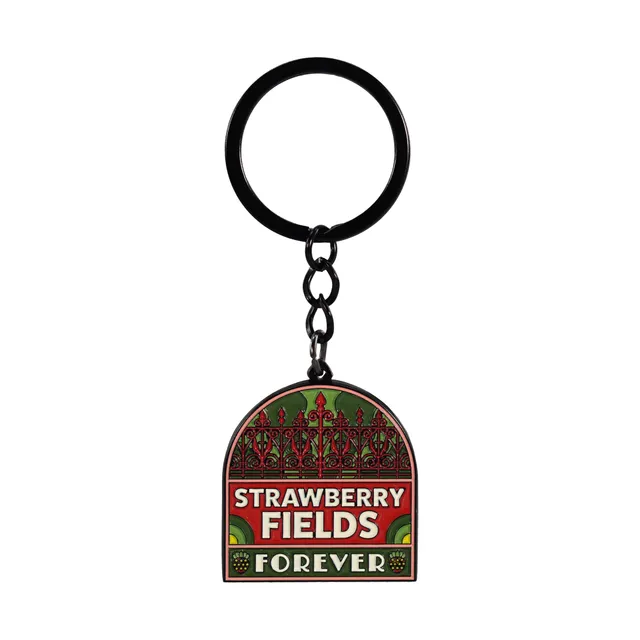 The Beatles Strawberry Fields porte-clé métal rouge