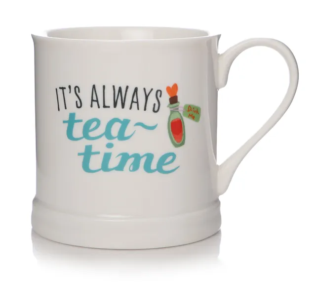 Alice in Wonderland Pulteney Press mug céramique bleu clair
