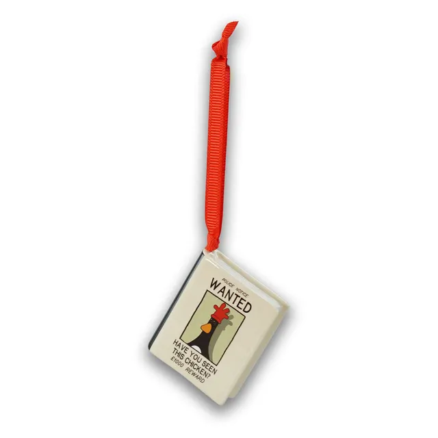 Wallace & Gromit Feathers suspension céramique blanche 5 cm