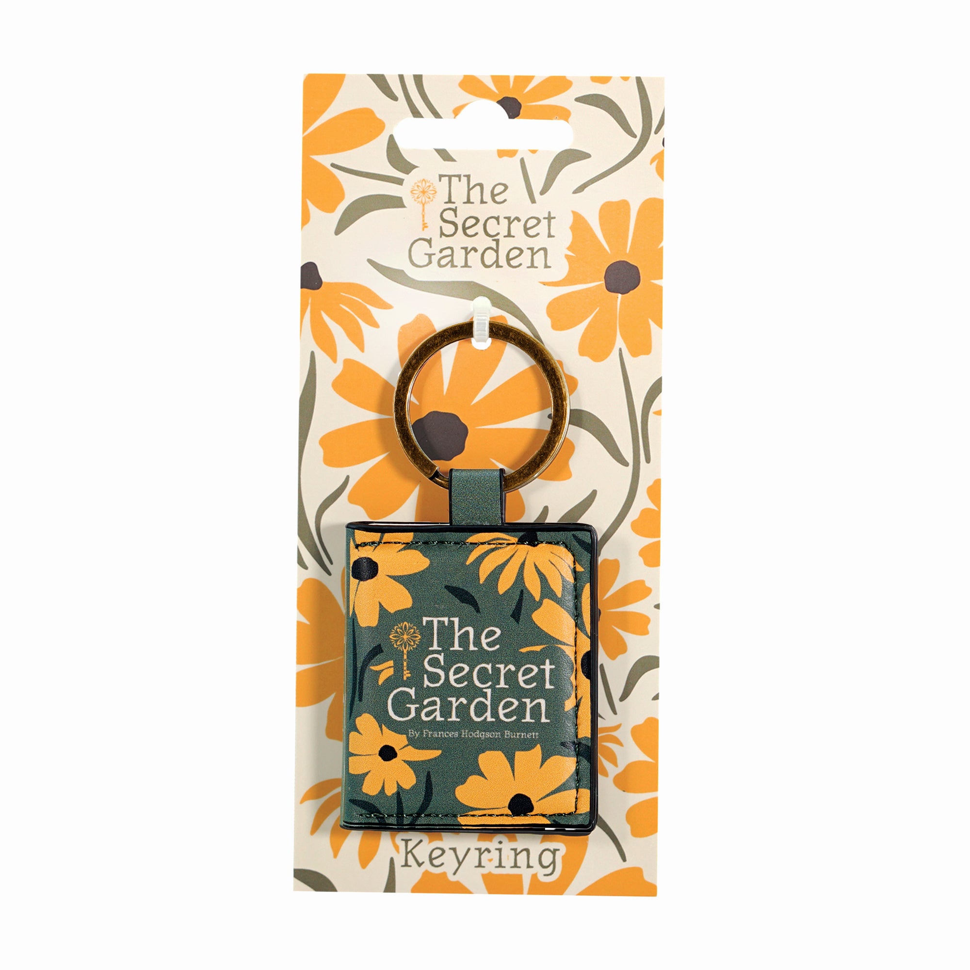 HMB The Secret Garden porte-clés cuir vegan jaune