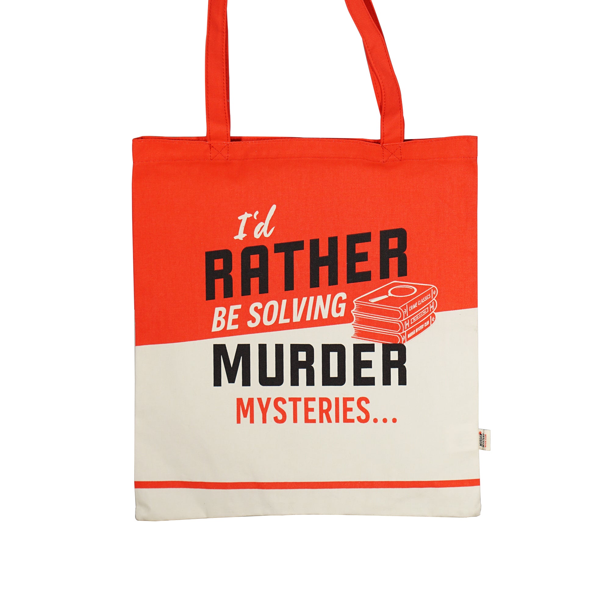 Pulteney Press Murder Mystery Book Club sac shopping coton recyclé rouge