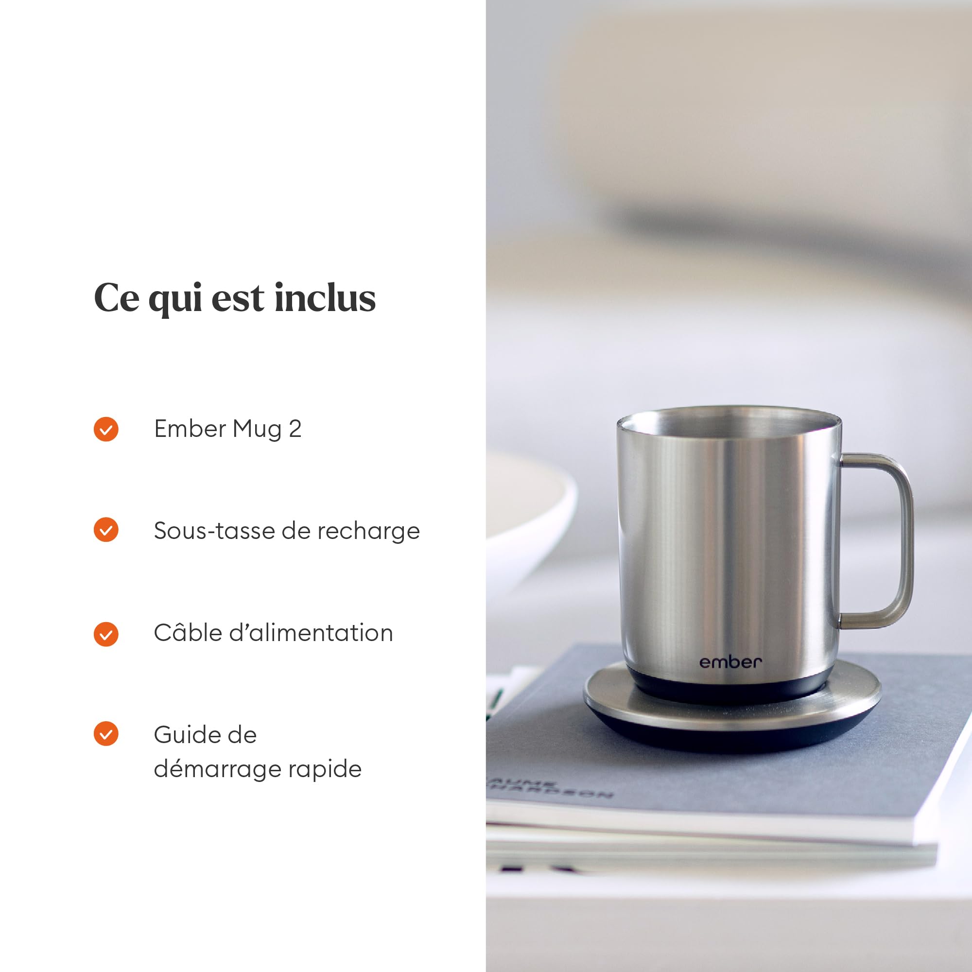Ember Mug 2 Tasse connectée 29,5 cl acier chauffante
