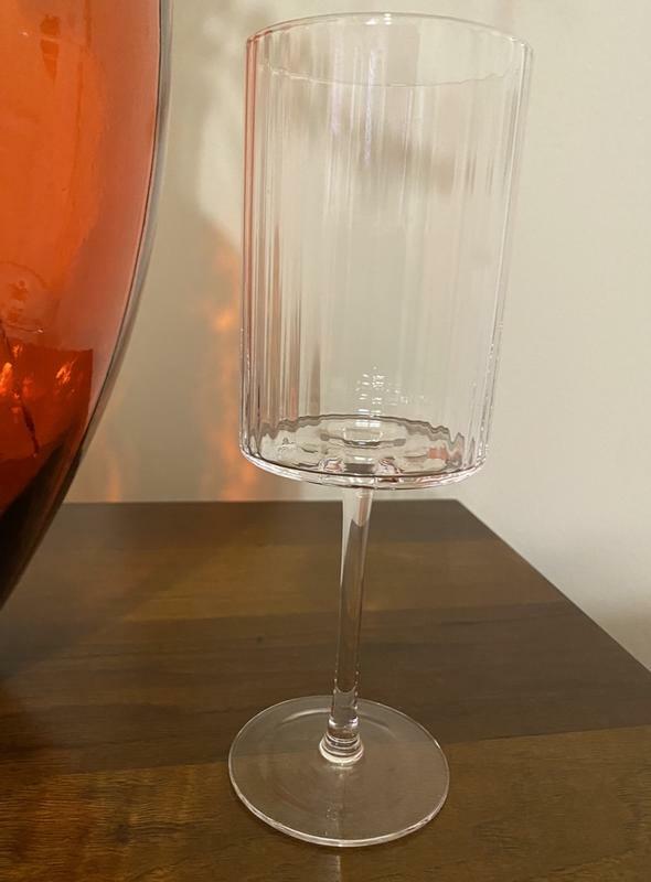 JoyJolt Elle verre vin rouge 48 cl lot de 2 strié