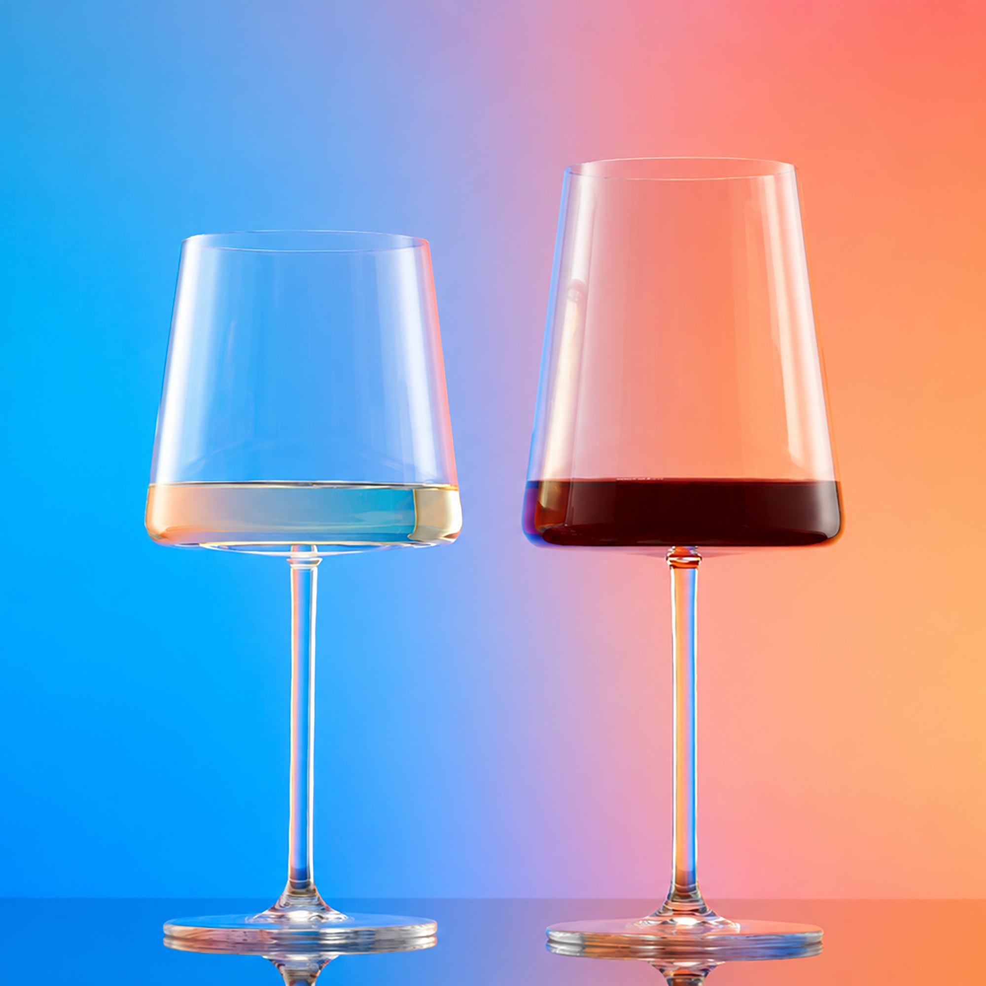 JoyJolt Aura verres à vin lot de 8 rouge blanc cristal