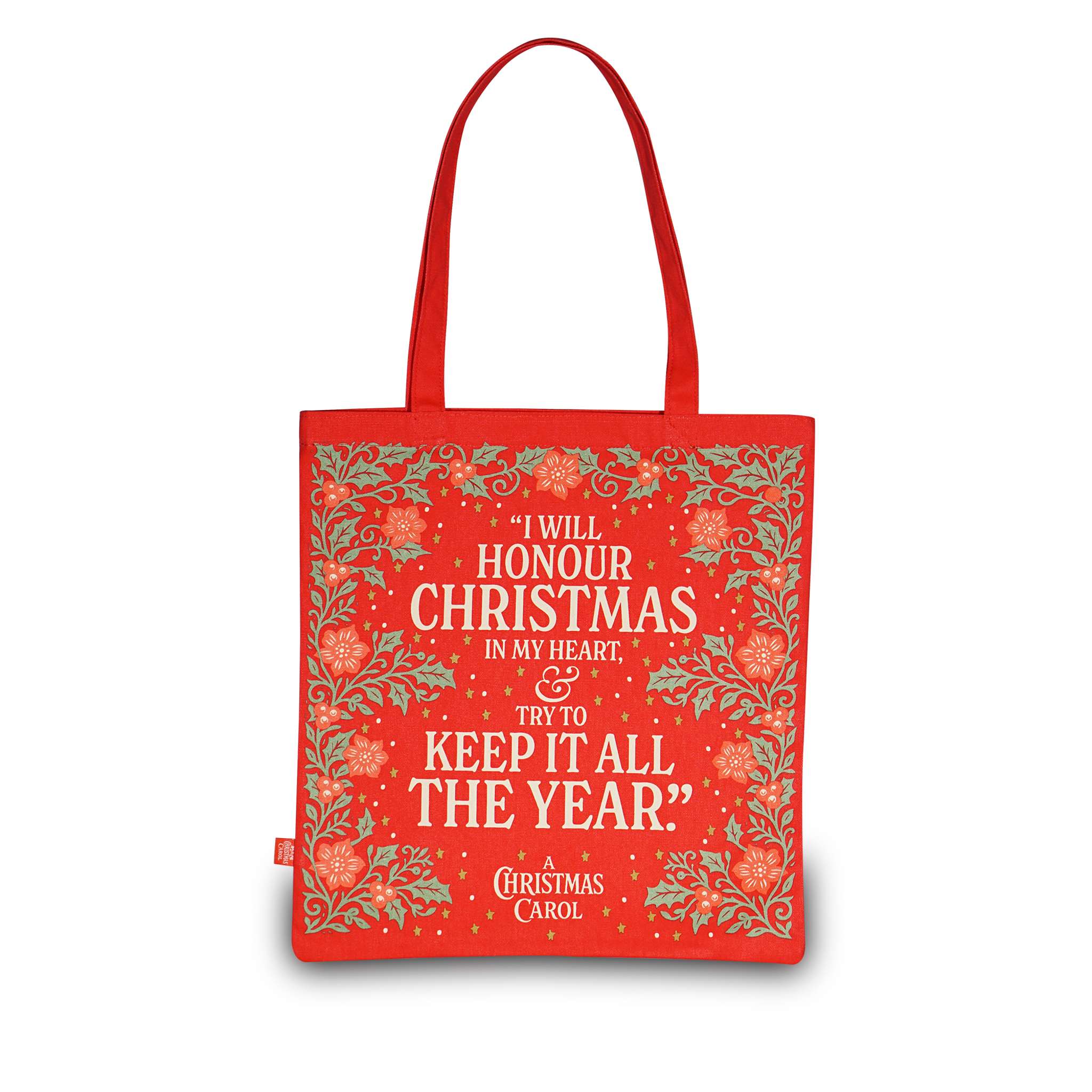 A Christmas Carol tote bag coton recyclé rouge