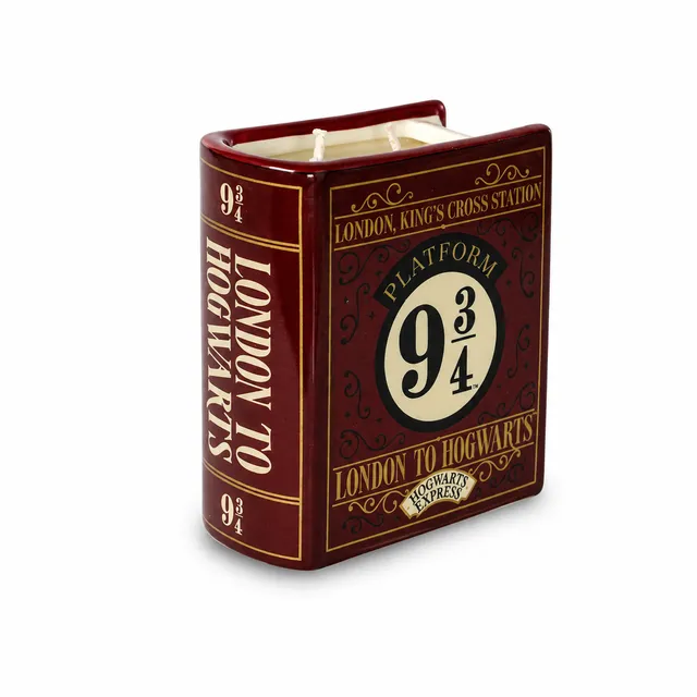 Harry Potter Platform 9 3/4 bougie livre céramique orange