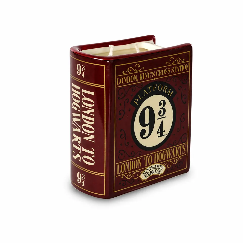 Harry Potter Platform 9 3/4 bougie livre céramique orange