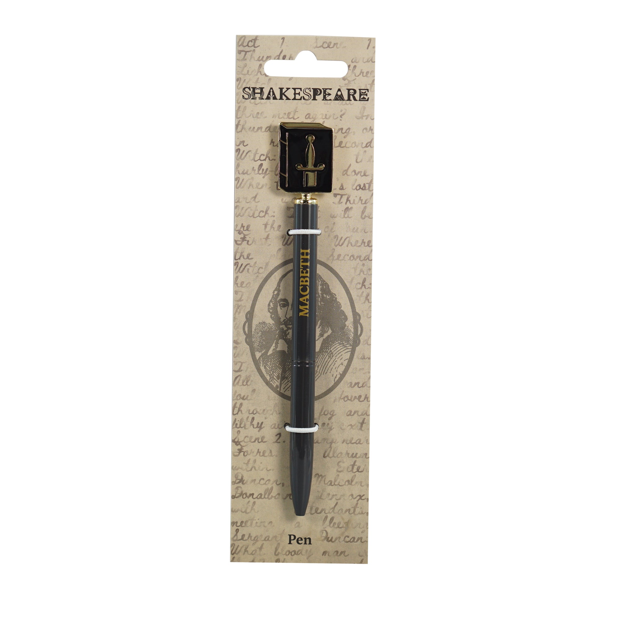 HMB Shakespeare Macbeth stylo métal noir 2D