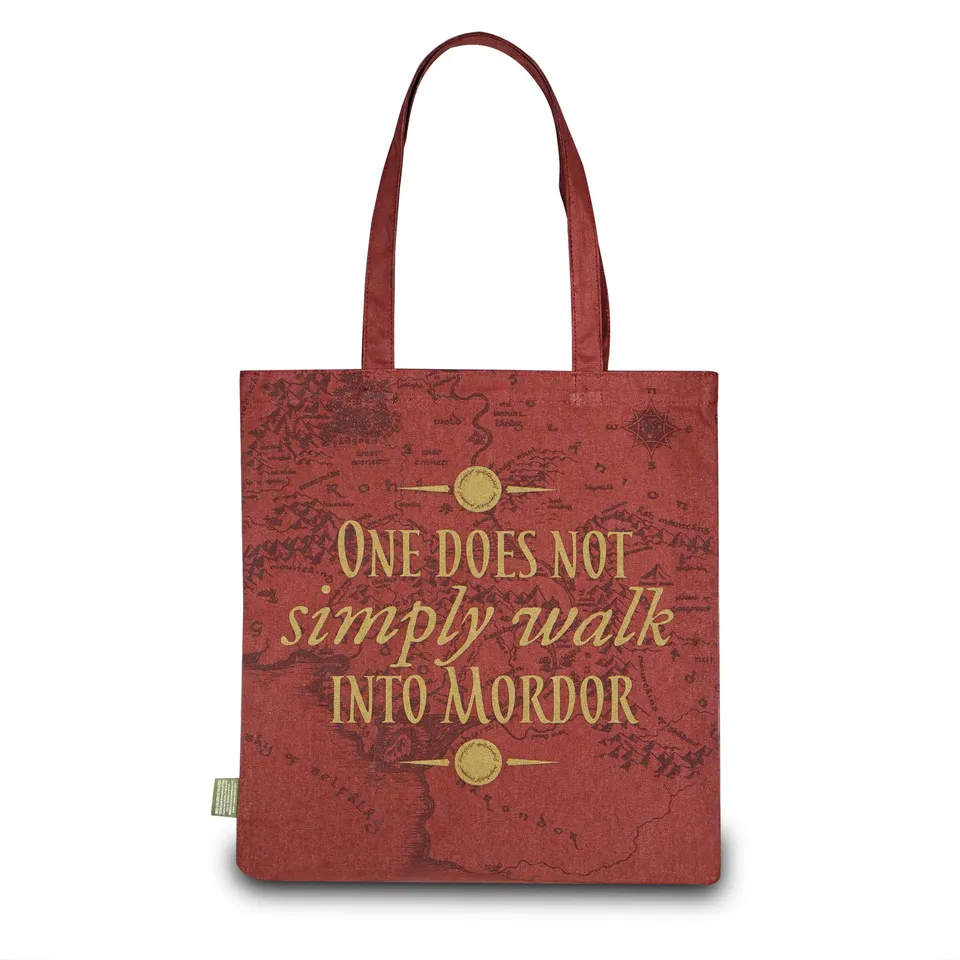 Le Seigneur des Anneaux tote bag coton recyclé rouge