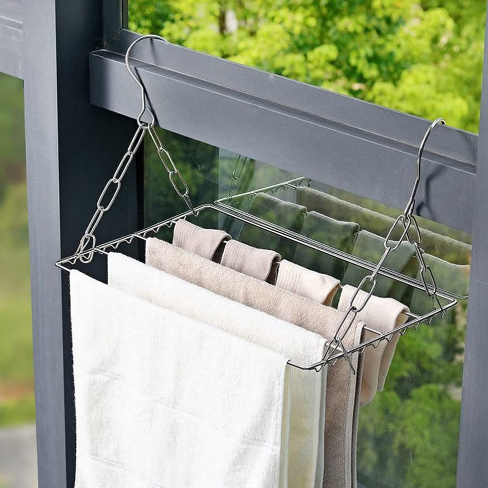 Alipis Séchoir Linge Suspendu Inox 30x25 cm