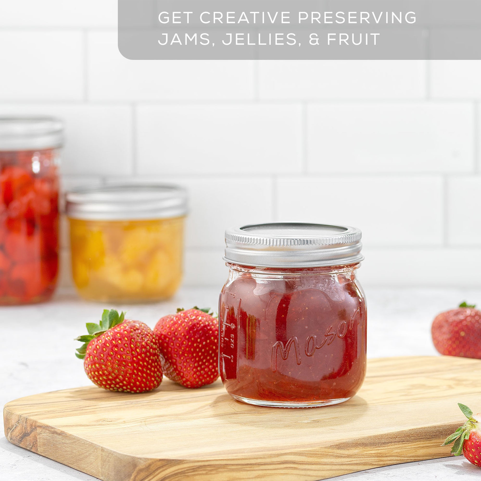 JoyJolt bocaux mason jar verre hermétique lot de 6 gradué