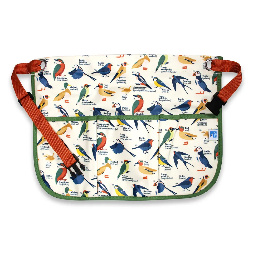 HMB RSPB Garden Birds tablier coton recyclé crème