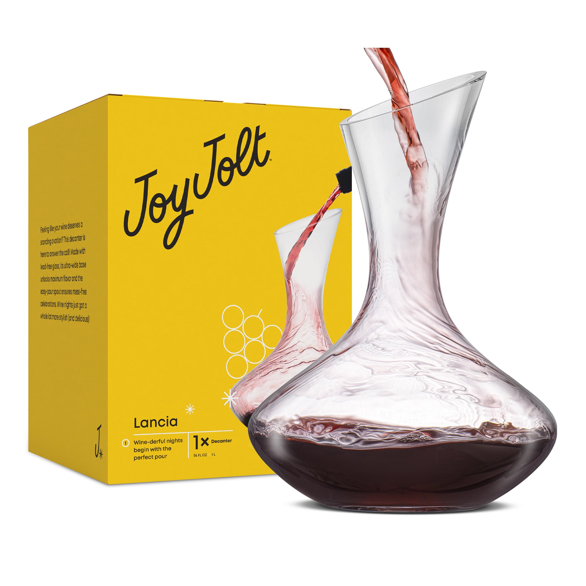 JoyJolt Lancia carafe à vin 54 oz sans plomb