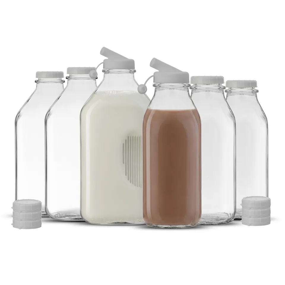 JoyJolt bouteilles lait verre 0,95/1,9 L lot 6