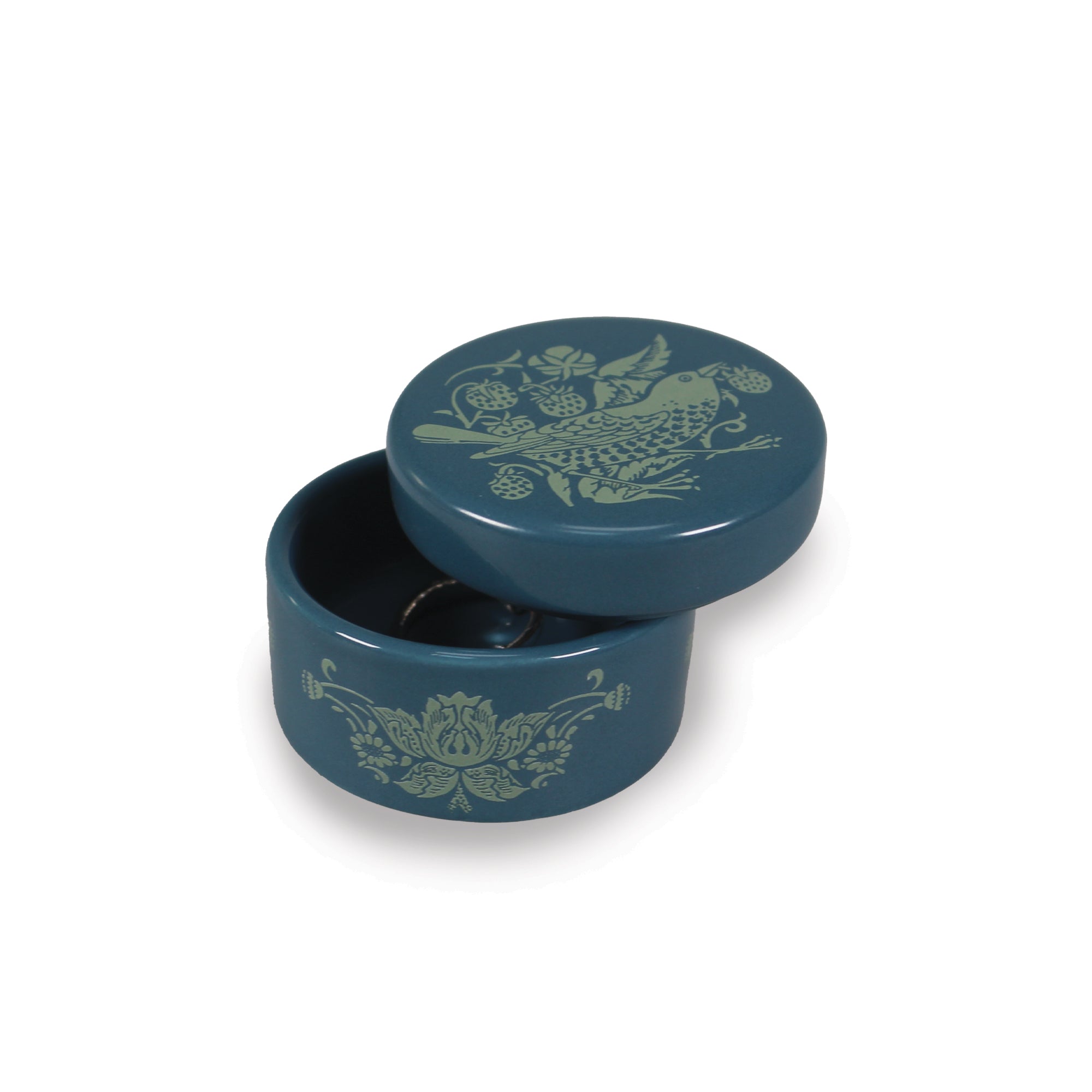 Arts Crafts William Morris boîte bijoux 6 cm sauge