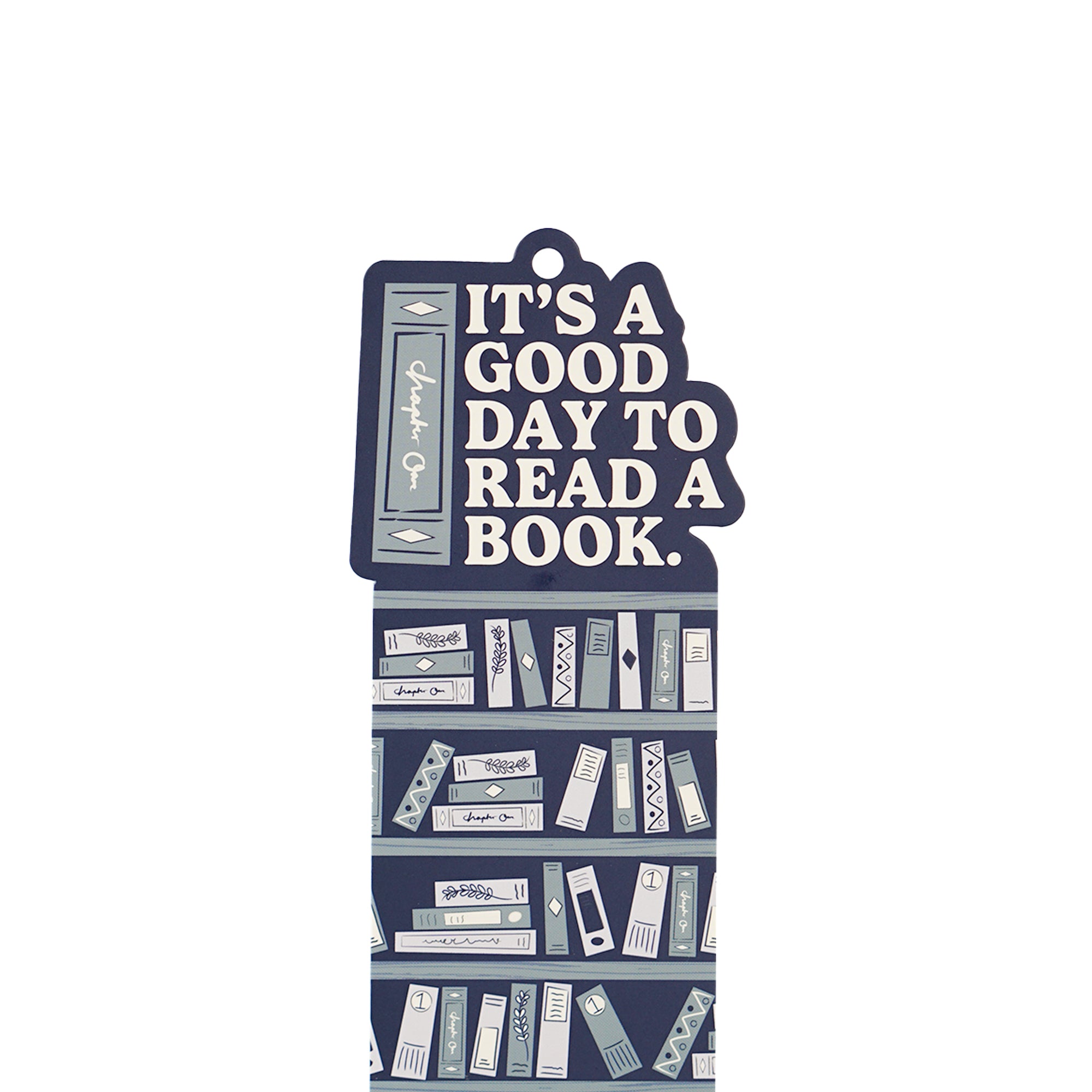 Pulteney Press Good Day marque-page breloque pompon bleu