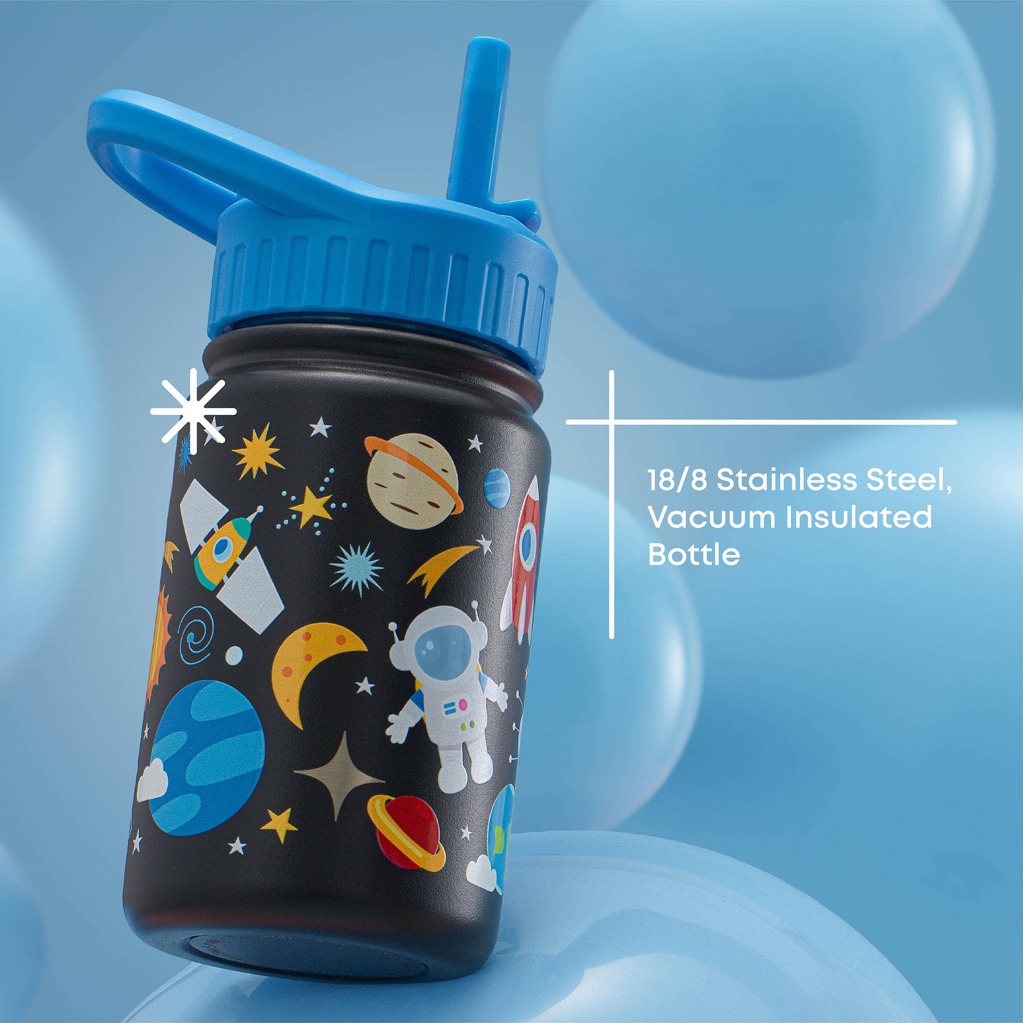 JoyJolt gourde enfant inox 35 cl paille isotherme
