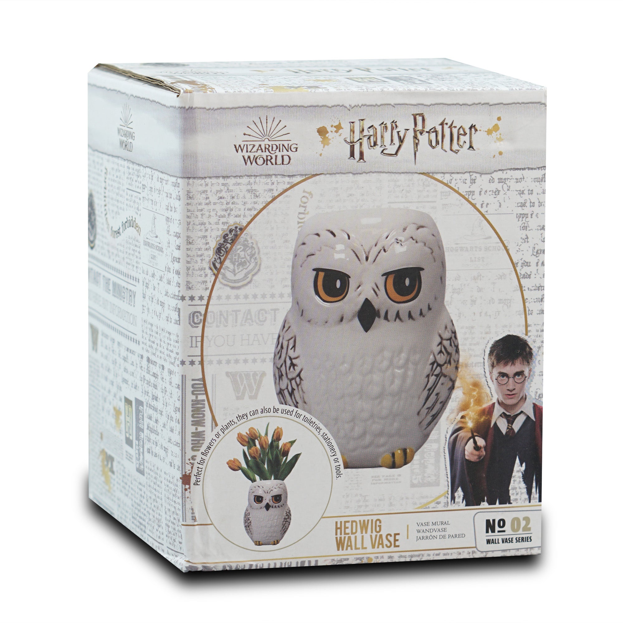 Harry Potter Hedwig vase mural céramique blanche