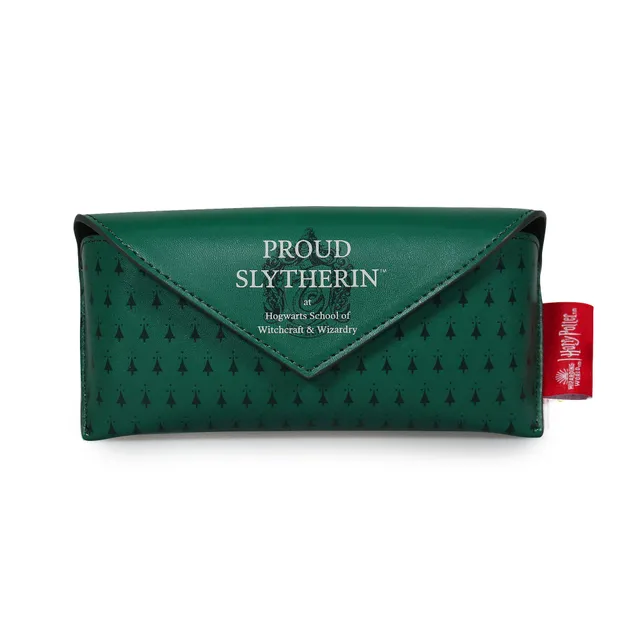 Harry Potter Serpentard étui à lunettes vert rigide avec chiffon