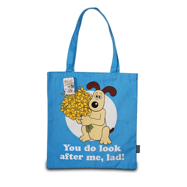 Wallace & Gromit Gromit sac shopper coton recyclé bleu