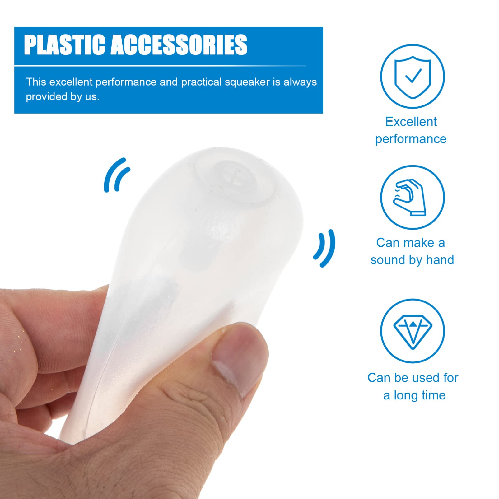 Alipis couineurs jouets chiens plastique x10 blanc 9,5 cm