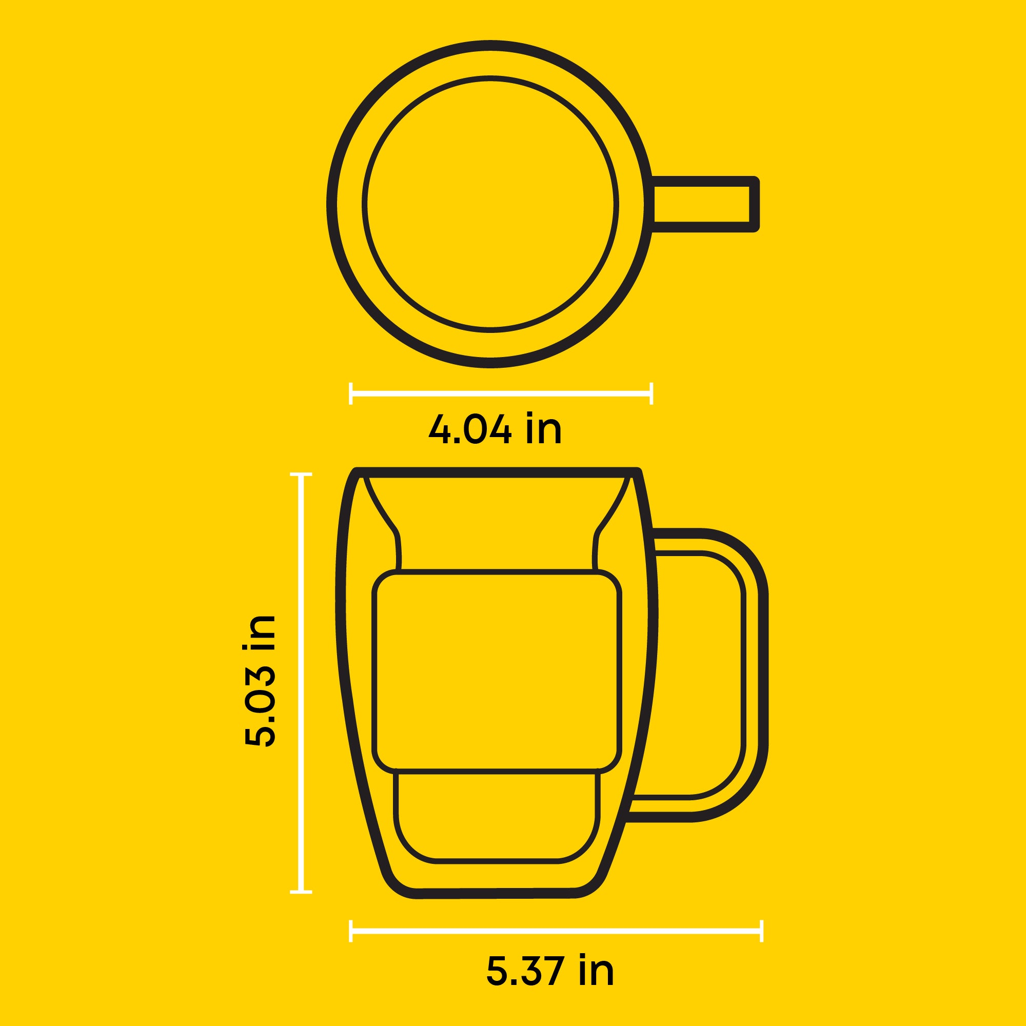 JoyJolt Cadus Double Wall mug verre 46 cl lot de 2