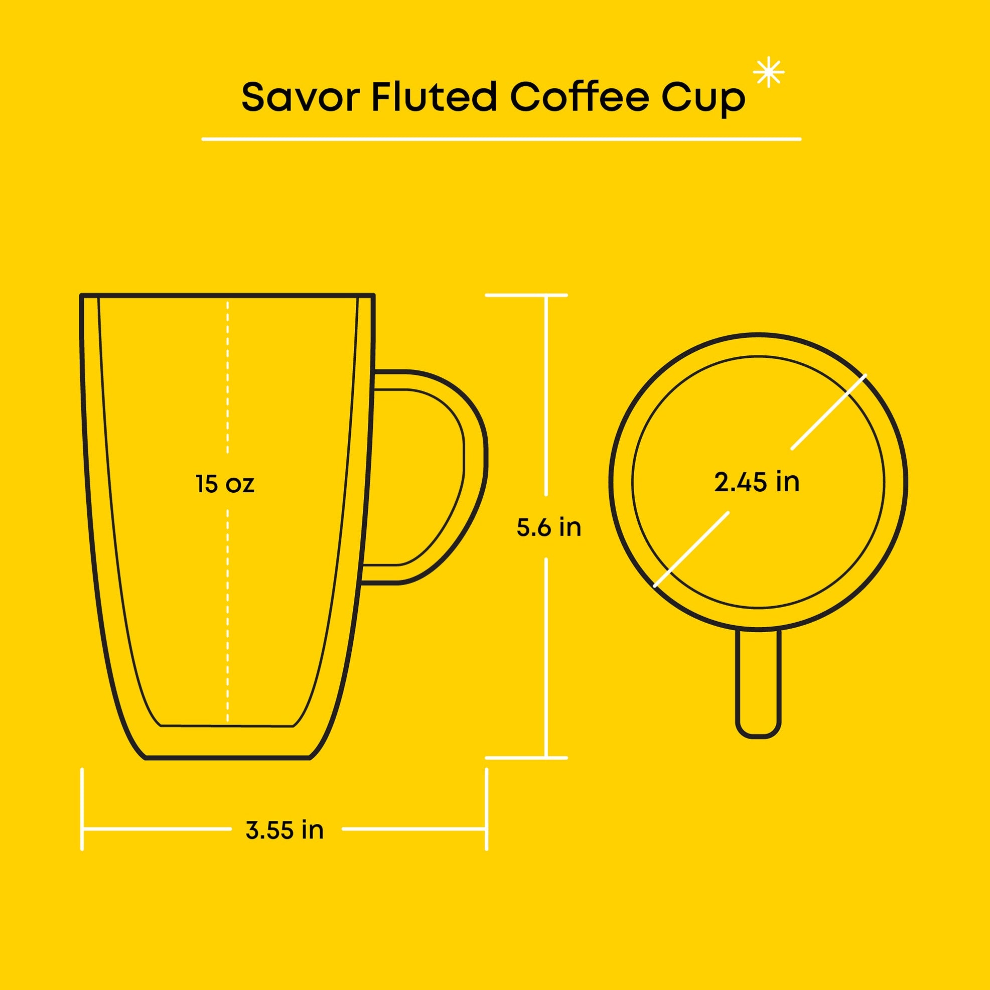 JoyJolt Savor mug café double paroi 44 cl lot 2