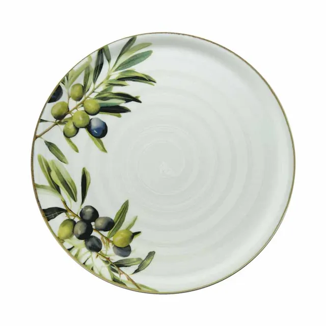 Artis Napoli Olive assiette à pizza 33cm décor olive