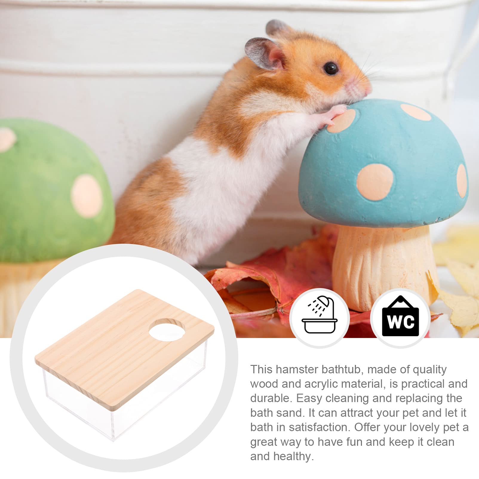 Alipis bassine hamster acrylique transparente 16,5 cm