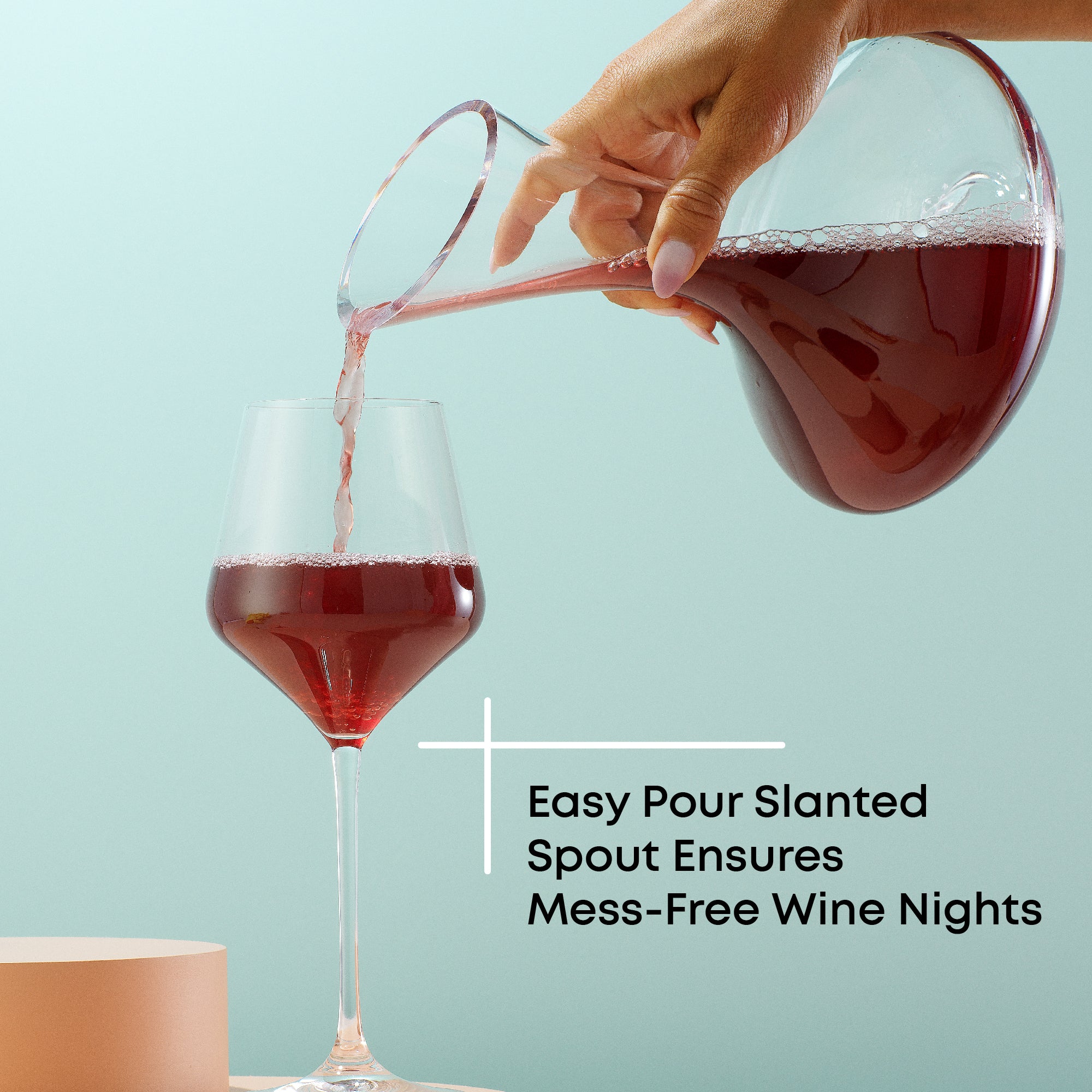 JoyJolt Lancia carafe à vin 37 oz sans plomb